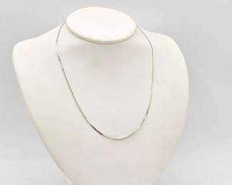 714  14k White Gold Chain Necklace, 3g