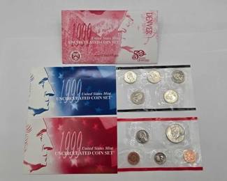 1512 U.S. Denver Mint 1999 Uncirculated Coins Set