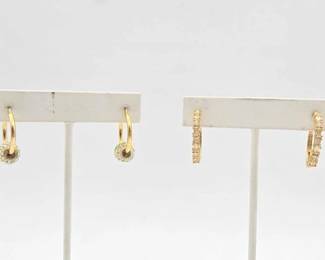 938 Gold Plated Sterling Silver Earrings, 8.6g