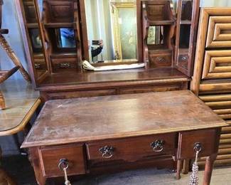 7002 Wooden Vanity and Desk