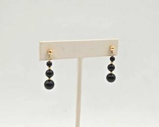 716  14k Gold Earrings, 2.6g