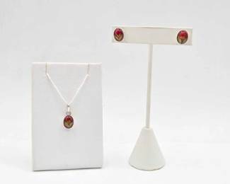 944 Sterling Silver Jewelry Set, 2.3g