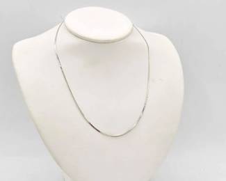 714 14k White Gold Chain Necklace, 3g