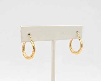 758  14k Gold Earrings, 1.2g