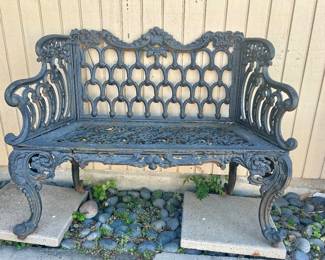 OLD wrought iron bench