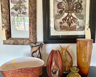 Art by Candice Alexander and Murano glass