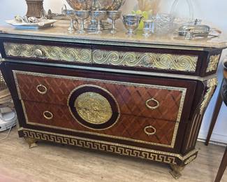 French Louis XVl commode with marble top