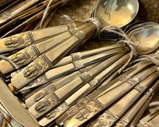 120 piece MCM Thai brass set