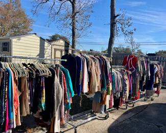 ladies clothing by the racks!