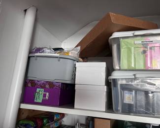 Brushes, craft supplies and organizers 