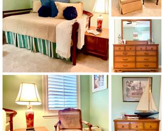 Guest Room with Trundle Bed and Vintage Sumter Cabinet Co. furniture 