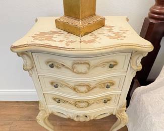 (2) French Provencial Nights stands  17"w x 12" deep x 291/2" high