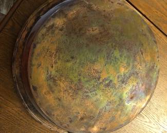 Antique hand made copper pan.  