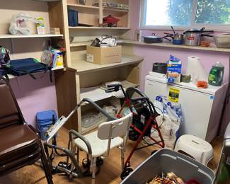 Standalone freezer newer works great. Toilet support railing & bed guardrails