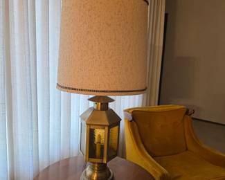 MCM Lamp withBrass Ships Cabin Lantern Base