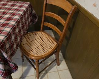 VINTAGE DINING CHAIR, CANE