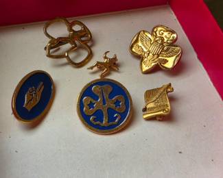 vintage Girl Scouts pins
