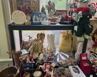 Sunroom - more angels & more Christmas including Nutcracker