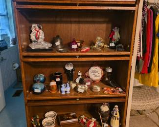 Outside Master bathroom - Lawyer bookcase unit for sale - all collectibles 