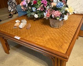 Coffee Table and flower arrangments