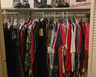 Bedroom Closet - Shoes, boots, women's clothing 