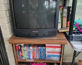 Sunroom - vintage TV and DVD's etc