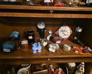 Master Bedroom - close up of items on third Shelf