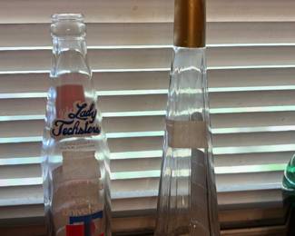 More vintage bottles in window