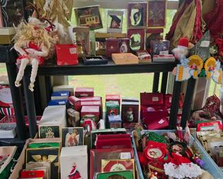 Sunroom - dolls, Christmas decor and more