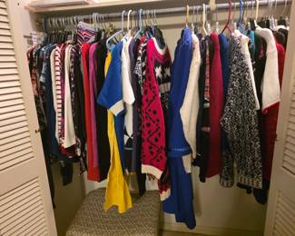 Master Bedroom - Women's clothing- jackets, sweaters, etc