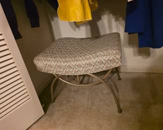 Master Bedroom - vintage stool in closet