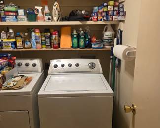 Laundry room - lots of cleaning supplies