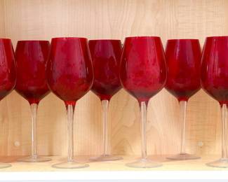 ruby red wine glasses