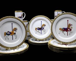 Carousel horse set