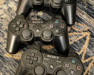 Sony Playstation 3 W/ Power Cords, 3 Controllers, & All Paperwork