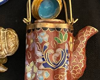 Mini Cloisonne Teapot