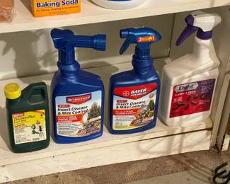 Assorted Cleaning Products & Household Chemicals (Many New Or Near Full)