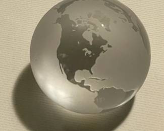 Tiffany & Co. Crystal Globe Paperweight