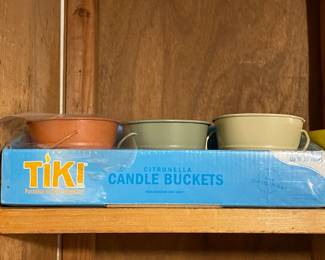 Tiki Citronella Candle Buckets
