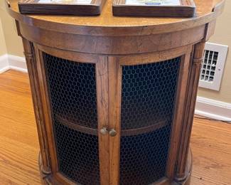 Round Accent Table W/ 2 Doors
