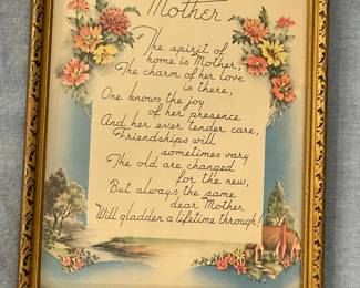 Framed Mother Artwork