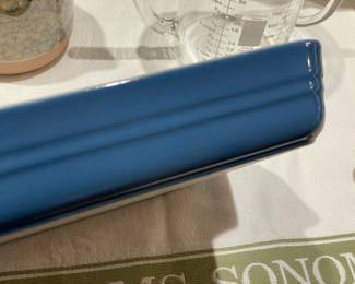 Le Creuset Blue Glazed Square Baking Plate