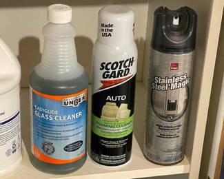 Assorted Cleaning Products & Household Chemicals (Many New Or Near Full)