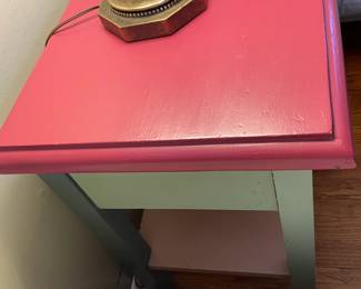 Painted End Table W/ 1 Drawer
