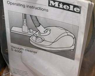 Miele Vacuum W/ Booklet & Attachments