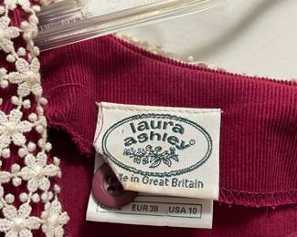 Long Red Dress By Laura Ashley (Great Britain)