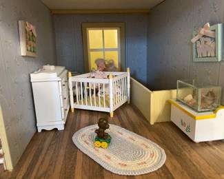 Doll House W/ Furniture & Miniatures