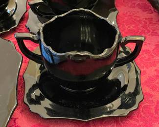 Antique Black Amethyst Glass Collection