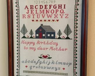 Framed Handmade Needlepoint