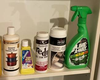 Assorted Cleaning Products & Household Chemicals (Many New Or Near Full)